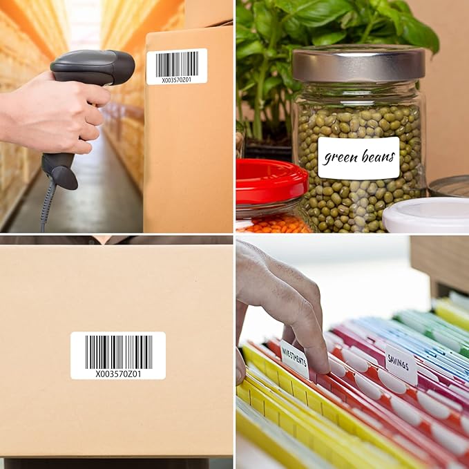 MFLABE 96 Rolls of 1000 2-1/4 x 1-1/4 Inch Direct Thermal Perforated Shipping Labels,SKU Labels