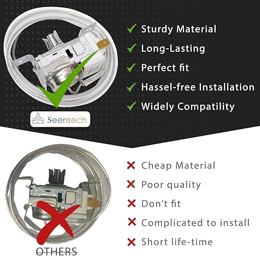 Lifetime 2198202 Refrigerator Cold Control Thermostat by Seentech Easy to Install - Exact Fit for Whirlpool,Kenmore Refrigerator - Replaces Part Numbers: WP2198202 2161284 2198201 PS11739232 AP6006166