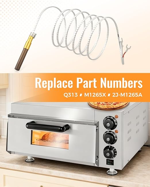 2J-M1265A Thermopile Fit for Bakers Pride Pizza Oven Model Series Y600 Y800 101 151 201 251 301 307, Replace Q313 M1265X