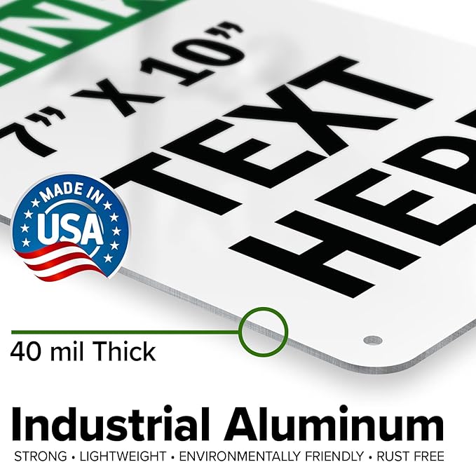 Custom Think Sign, OSHA Sign, 7x10 Inches, Rust Free .040 Aluminum, Fade Resistant, Made in USA by My Sign Center