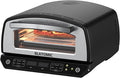 Indoor Pizza Oven - Makes 13 Inch Pizzas, Heats up to 850°F - Countertop Electric Pizza Maker with 6 Touchscreen Presets, Pizza stone & Peel, Baking Tray & Mesh Included - Stainless Black