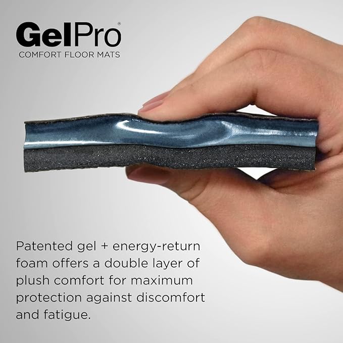 GelPro Elite Premier Gel & Foam Anti-Fatigue Kitchen Floor Comfort Mat, 20" x 48", Basketweave Khaki