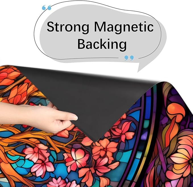 Dishwasher Magnet Cover Tree of Life Flower Magnetic Dishwasher Decorative Cover Front Dishwasher Door Cover Reuseable Dishwasher Cover Panel Decal for Kitchen Refrigerator Home Appliances 26" X 23"