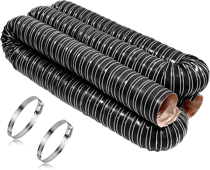 NOWBALL 3.5in Automotive Air Duct Hose, Length 3 Meter-10ft, 3.5" Silicone Flexible Cooling Ducting, 89mm High Heat Brake Exhaust Hose for Car, Garage, Dryer Air System Black