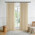 Room Divider Blackout Curtain Track Curtains Wall Dividers Panels Screen for Living Rooms Bedroom Office Privacy Partition Separation, W52 × L108 Inch,1 Panel, Beige