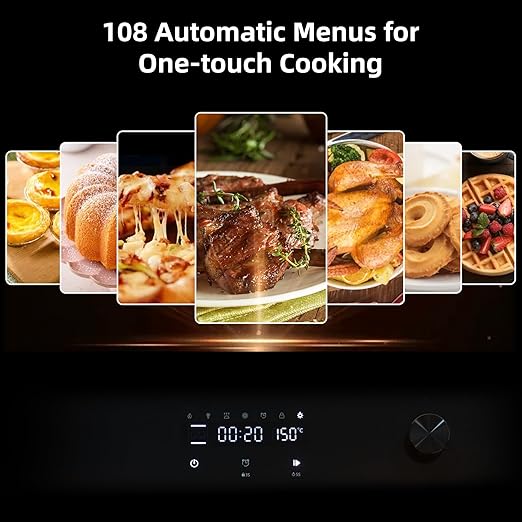 24 Inch Built-in Electric Single Wall Oven, 2.5 Cu.ft Convection Oven with 8 Cooking Functions, 500℉ Max Temperature, Stainless Steel Touch Control Oven, 3-Layer Tempered Glass Door