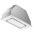 Range Hood Insert 36 inch, 900 CFM Ducted/Ductless Convertible, Stainless Steel & Tempered Glass White 36 inch Built-in Range Hood, With 3-Speed Fan and Gesture Sensing &Touch Control