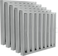 Stainless Steel Commercial Kitchen Hood Filter, Range Hood Baffle Grease Filter for Restaurant Exhaust Hoods, UL/NSF Listed, 19.5W x 24.5H Inch 7 Grooves Hood Filters（5 Pack）