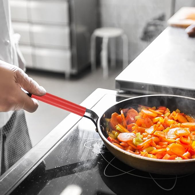uxcell Silicone Pan Handle Sleeve, Heat Resistant Potholder Pot Holders Cover Sleeve for Frying Pan Handle Spatulas, Green (L)