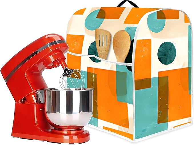 Mixer Dust Cover for 6-8 Qt Stand Mixer, Cloth Cover with 2 Storage Pockets for Stand Mixer Protective Covers Large for 6-8 Quart Mixer