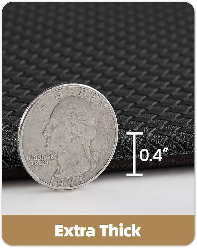 Color&Geometry Anti Fatigue Cushion Padded Kitchen Mat for Floor - 17x29+17x59, Easy Clean, Waterproof & Oil Proof, Anti Slip, Foam Rubber Runner Rug for Front Sink Comfort Standing, Black Set of 2