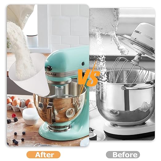 Flour Funnel for Stand Mixer, Tilt-Head with Auxiliary Opening Mixer Attachment, Easy Pour Baking Accessory