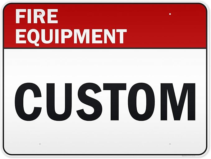 Custom Fire Equipment Sign, Ansi Sign, Osha Compliant, 36x48 Inches, Reflective, Rust Free DiBound, Fade Resistant, Made in USA by My Sign Center