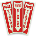 iSYFIX Fire Extinguisher Reflective Signs – 3 Pack 4x12 Inch – 40 mil Thick Polystyrene Plastic, Laminated for Ultimate UV, Weather, Scratch, Water & Fade Resistance, Indoor & Outdoor
