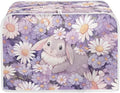 UNICEU 2 Slice Quilted Toasters Cover, Daisy Bunny Cute Print Dust-proof Toasters Cover Bread Maker Cover Kitchen Small Appliance Dust Cover