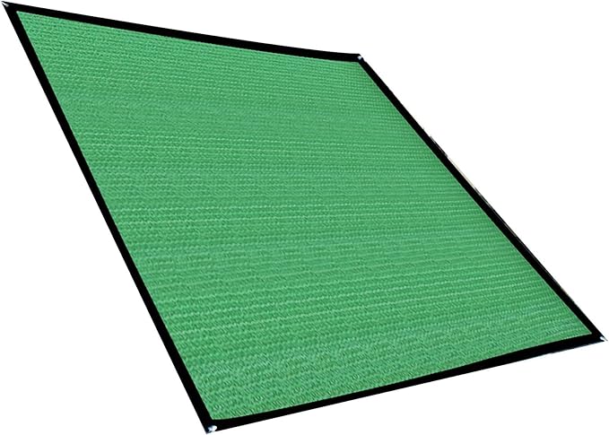 Outdoor Garden Square Green Sun Shade Sail Canopy with Enhanced Ventilation, 2x2m 14-Stitch, UV Protection