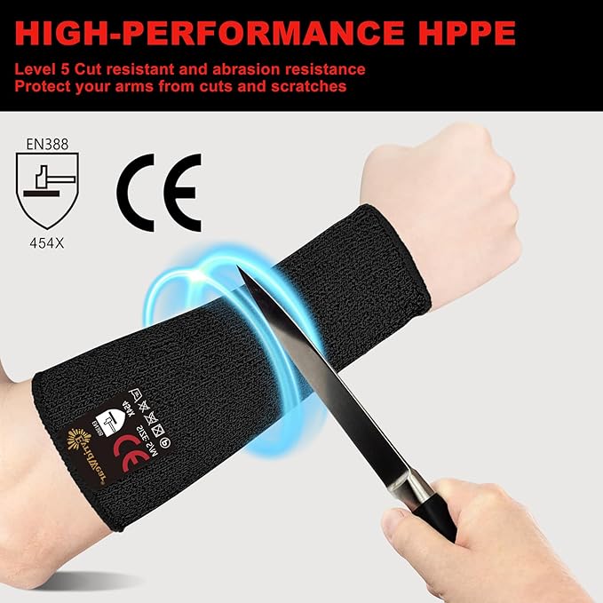Evridwear Arm Protectors for Thin Skin and Bruising Cut Resistant Arm Sleeves Arm Guards Protective Sleeves for Men Women