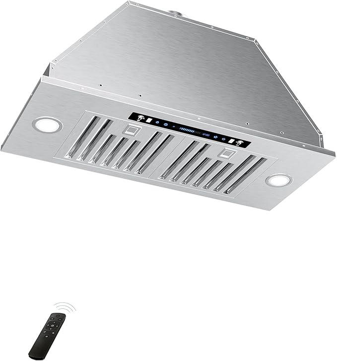 EKON NAB01-30IN Range Hood Insert, 900CFM Built-in Range Hoods Ducted/Ductless with 4-Speed Soft Touch Panel Control/Dishwasher-safe Filters, Kitchen Hoods for Over Kitchen Stove