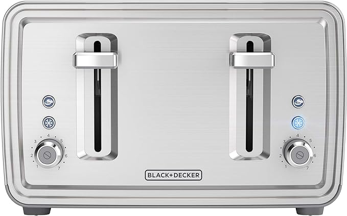 BLACK+DECKER 4-Slice Toaster, Stainless Steel, TR4900SSD
