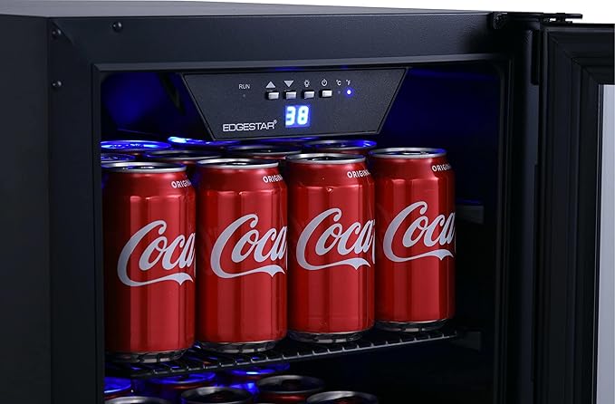 EdgeStar BBR901BL 15 Inch Wide 80 Can Built-In Beverage Center with Slim Design