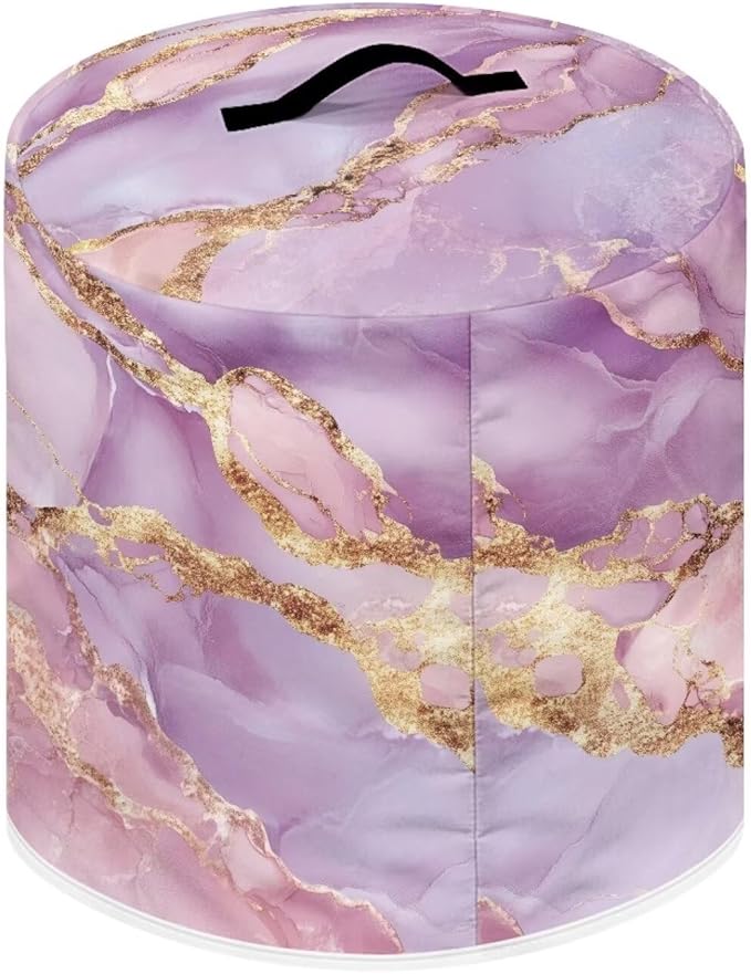 Purple Marble Dust Cover for Kitchen Instant Pot Accessories Appliance Cover Quart Pressure Cooker Air Fryer Rice Cooker Kitchen Appliance Dust Covers with Storage Pockets Size L