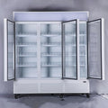 Commercial Beverage Refrigerator Display Fridge,63.5 Cu Ft Three Glass Door Upright Merchandiser Drink Cooler with LED Light Adjustable Shelves,ETL and NSF Approval,White,Wheels Not Included