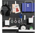 Keepo Pegboard Combination Kit, Pegboards and Accessories Modular Hanging for Wall Organizer, Crafts Organization, Ornaments Display, Nursery Storage, Wall Peg Board (Black, 22″×22″)