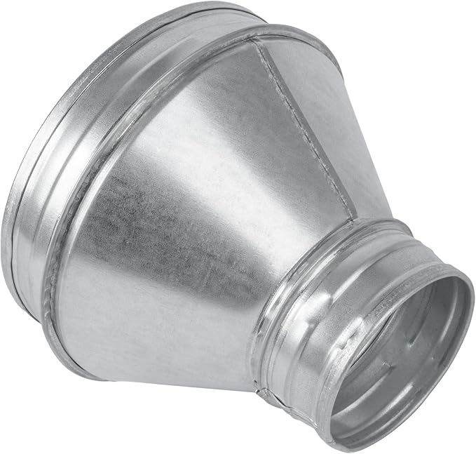 6" to 3.15" Inch Round Duct Reducer - Male Fit Galvanized Steel Pipe Increaser - Coupling for Round Duct Ventilation Systems - Heating & Cooling, HVAC