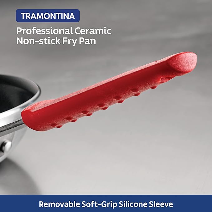 Tramontina Professional 14-Inch Ceramic Non Stick Extra Large Frying Pan, Heavy-Gauge Aluminum Skillet with Ceramic Nonstick Coating, Dishwasher and Oven Safe, Black