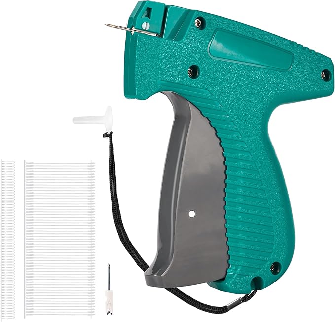 BS ONE Stitch Tagging Gun for Clothing, 2-in-1 Stitch Gun & Retail Price Tag Attacher Gun for Clothes with 6 Needles & 1000pcs 0.2" & 1000pcs 2" Barbs Fasteners