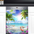 Dishwasher Magnet Cover Animal Flower Ocean Front Dishwasher Cover Decoration Reusable Magnetic Door Cover Panel Decal Home Appliances Stickers Kitchen Refrigerator Fridge 23"x26"