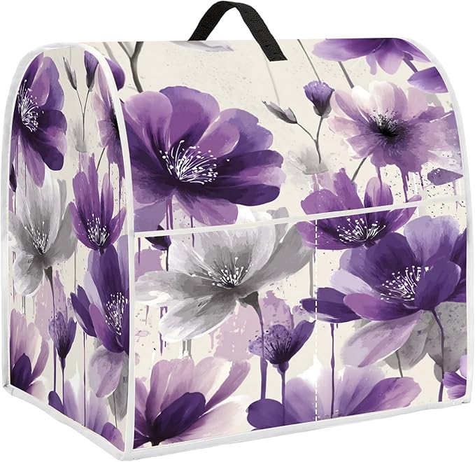 Mixer Dust Cover for 6-8 Qt Stand Mixer, Cloth Cover with 2 Storage Pockets for Stand Mixer Protective Covers Large for 6-8 Quart Mixer