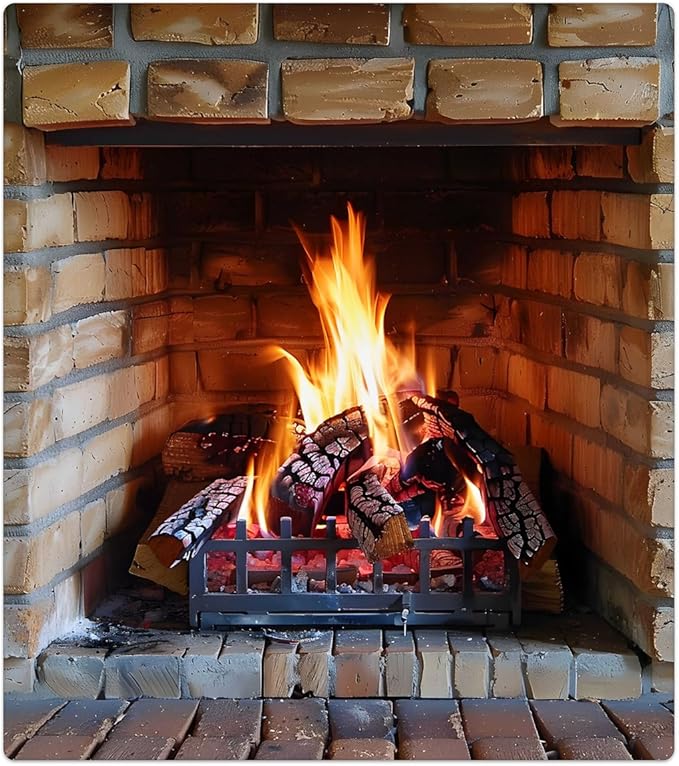 Christmas Xmas Dishwasher Magnet Cover Christmas Fire Fireplace Dishwasher Decorative Cover Front Dishwasher Door Cover Reuseable Dishwasher Cover Panel Kitchen Refrigerator Home Appliances 23" X 26"