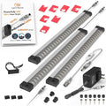 Under Cabinet Lights Built-in ADIUSTABLE Cable LED Light Bar No Messy Wires! Touch Under Counter Lights for Kitchen 3Pcs 6500K Cool White 1350Lm Under Cabinet Lighting Good for Timer Smart Plug