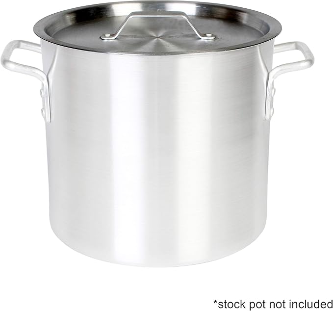 Thunder Group Aluminum Stock Pot Lid, 24 Quart, Stainless