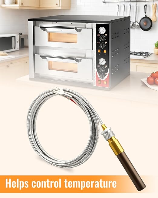 2J-M1265A Thermopile Fit for Bakers Pride Pizza Oven Model Series Y600 Y800 101 151 201 251 301 307, Replace Q313 M1265X