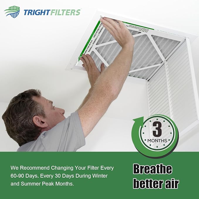 14x20x1 Air Filter 4 Pack, MERV 8 Pleated Dust Defense Air Filters Replacement Air Conditioner HVAC AC Furnace Filter, Durable and Lightweight