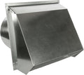 RDP Hooded Wall Vent with Screen and Damper (8 Inch, Galvanized)