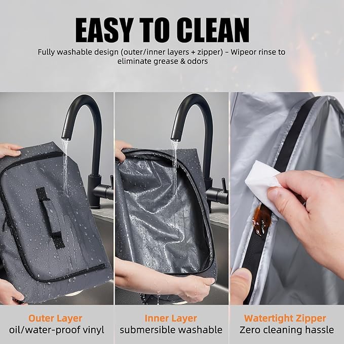 270° Opening BBQ Blanket for Resting Meat, Valentines Day Gift Meat Resting Bag, Leak-Proof Smoker Accessories, Grilling Gift for Briskets/Pork/Turkey - Anniversaries Birthday Gift for Men Him Dad