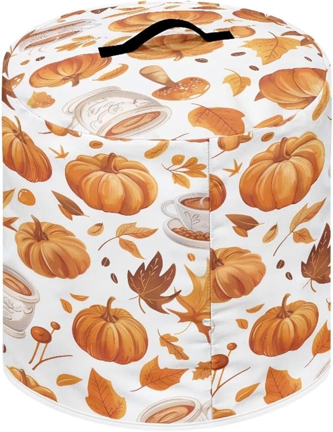 Pumpkin Pressure Cooker Cover Instant Pot Accessories Instant Pot Kitchen Appliance Dust Cover with Pockets for Rice Cooker Air Fryer Slow Cooker Dust Covers for Kitchen Size L