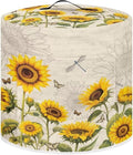 Xoenoiee Butterfly Dragonfly Sunflower Print Kitchen Appliance Dust Cover with Pockets, Electric Pressure Cooker Cover Compatible with Rice Cooker Cover Air Fryer Cover, for 3 Qt Pot
