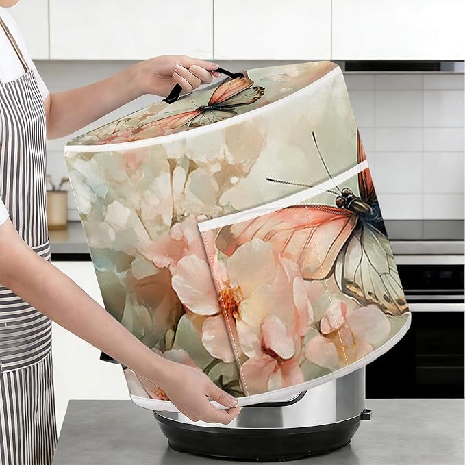 Air Fryer Dust Cover with Top Handle and Storage Bag, Compatible with Rice Cookers, Pressure Cookers, Slow Cookers and Air Fryers, Available in 3-Quart, 6-Quart and 8-Quart Sizes.