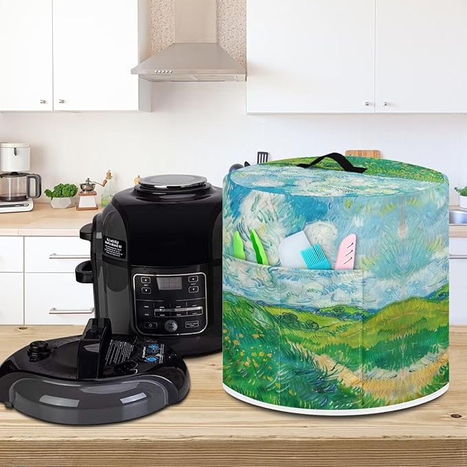 Wheatfield Pressure Cooker Cover with Storage Pocket Compatible with 8 10 Quart Instant Pot, Durable Rice Cooker Air Fryer Accessories, Waterproof Kitchen Appliances Dust Cover