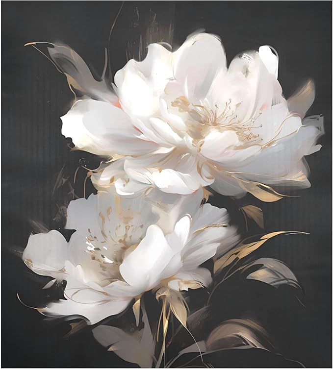 senya Dishwasher Magnet Cover Panel for The Front Pure White Flowers Dish Washer Door Sticker