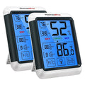ThermoPro TP55 Digital Indoor Hygrometer Thermometer, 4-Inch Temperature/Humidity Monitor with Touchscreen and Backlit, Indoor Room Thermometer/Humidity Meter for House Home Greenhouse