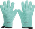 KITCHEN PERFECTION XL Silicone Smoker Oven Gloves-Extreme Heat Resistant BBQ Gloves-Handle Hot Food Right on Your Grill Fryer&Pit|Waterproof Grilling Cooking Baking Mitts|Superior Value Set+3 Bonuses