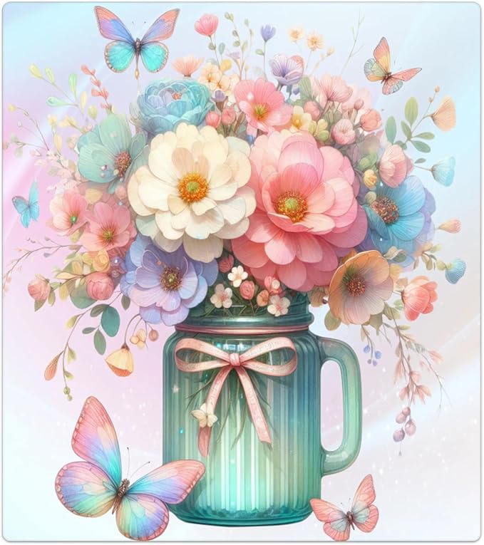 Flower Butterfly Dishwasher Magnet Cover for The Front Dishwasher Door Cover Panel Decals Magnetic Refrigerator Cover for Kitchen Farmhouse Home Decor 23 X 26 in