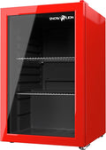 Premium Undercounter Glass Door Mini Fridge, 69L Compact Beverage Fridge with 90 Can Capacity, 2.4 Cu.ft. Freestanding Drink with Glass Door, Compact refrigerator with Reversible Door