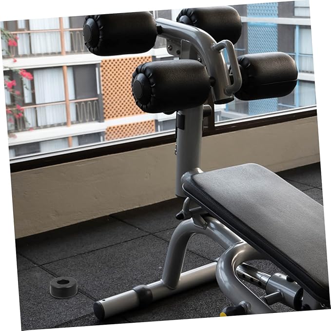 Fitness Equipment Pads 4 Pack of Round Rubber Bumpers Anti-Shock Gaskets for Exercise Machines Easy Install for Gym Use