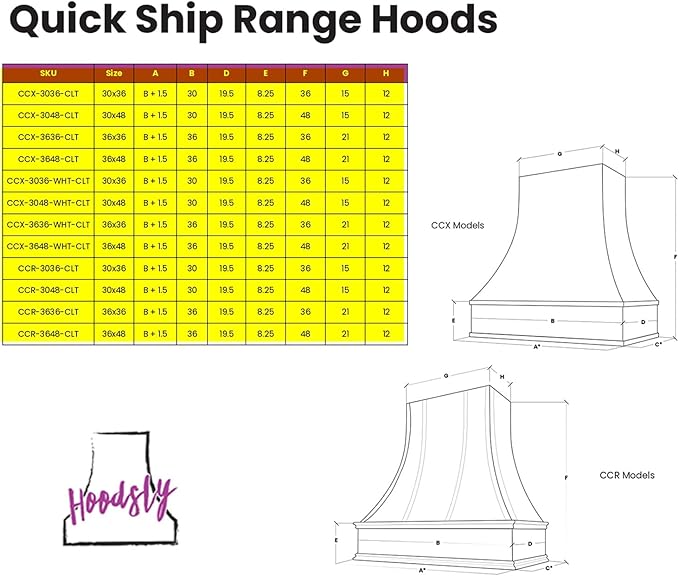 Curved Range Hood (37.5" W x 48" H) – Handcrafted in the USA – Premium Cabinet-Grade Plywood & Maple Veneer – Seamless Fit with TradeWinds Ventilation Units – High-End Kitchen Focal Point